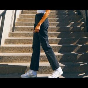 Hollister Ultra High Rise Black Patchwork Dad Jeans